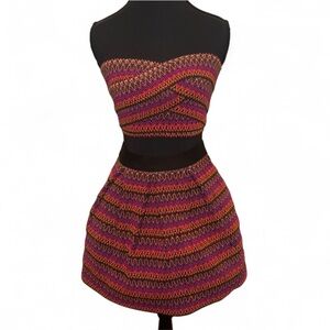 Forever 21 Women's Tapestry Skater Mini Skirt & Bandeau Top Set Size Small